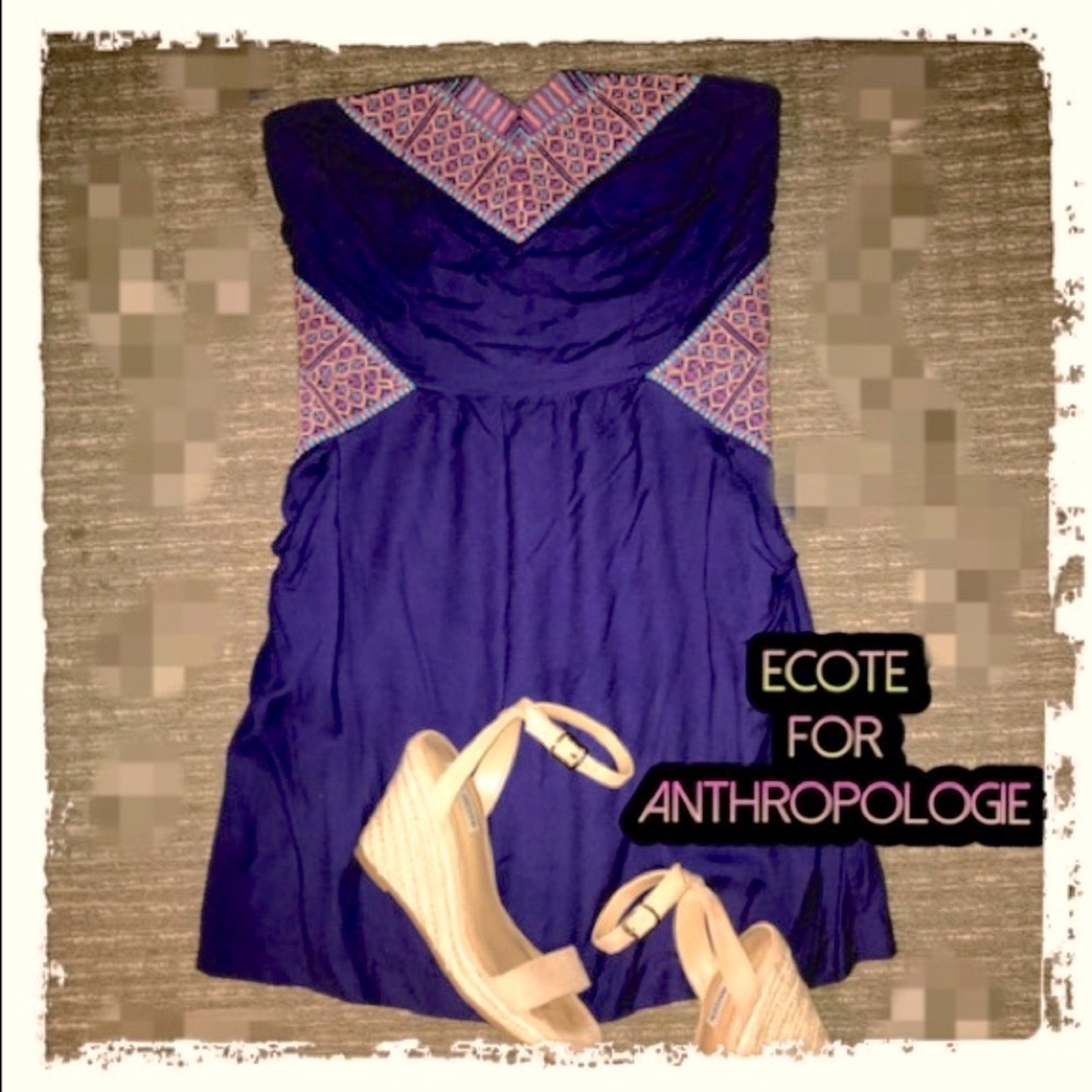 🌵Ecote for Anthro Azure Blue Midi Dress🌵